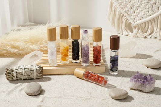 Szklany Roller do Automasażu z naturalnym kamieniem 10ml