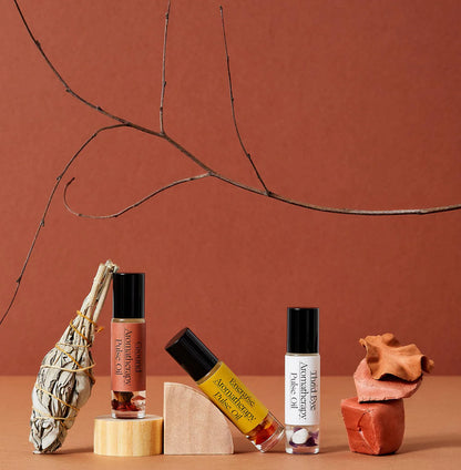 Aromaterapeutyczny Roller Focus & Grounding – Zioła i Kryształy